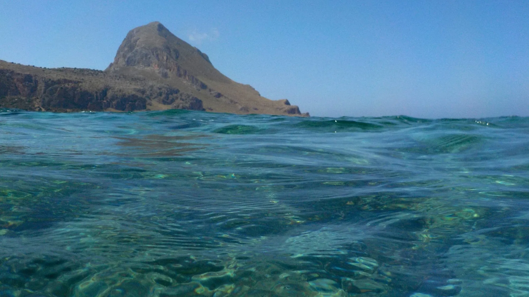 Monte Cofano e il golfo di Macari dal mare