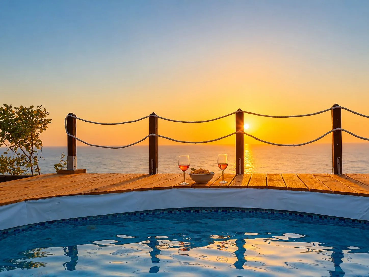 Sunny Side, la piscina al tramonto