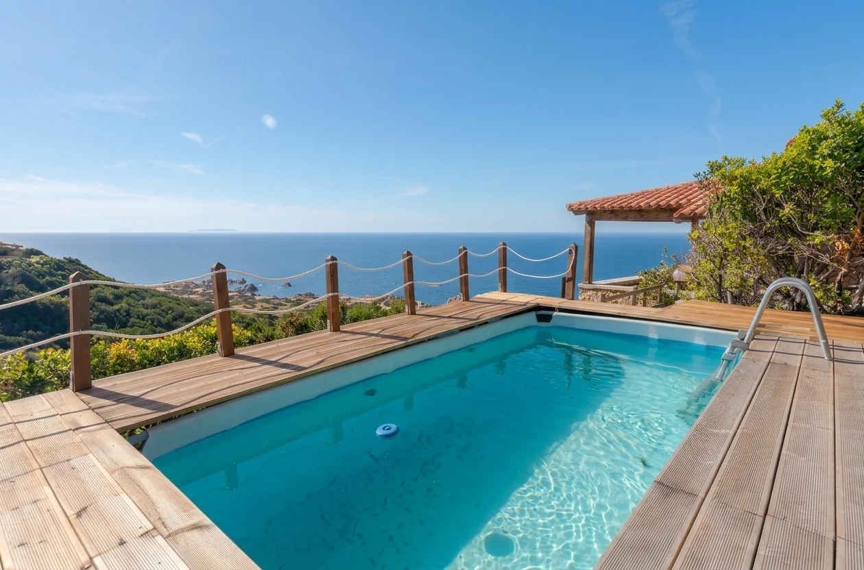 Villa Mamia, la piscina sul mare